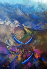 Khusro Subzwari, 24 x 36 Inch, Acrylics on Canvas, Figurative Painting, AC-KS-248